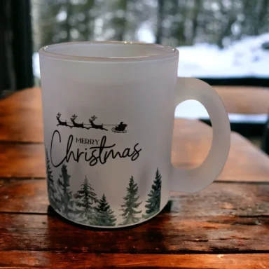 Merry Christmas satinierte Tasse